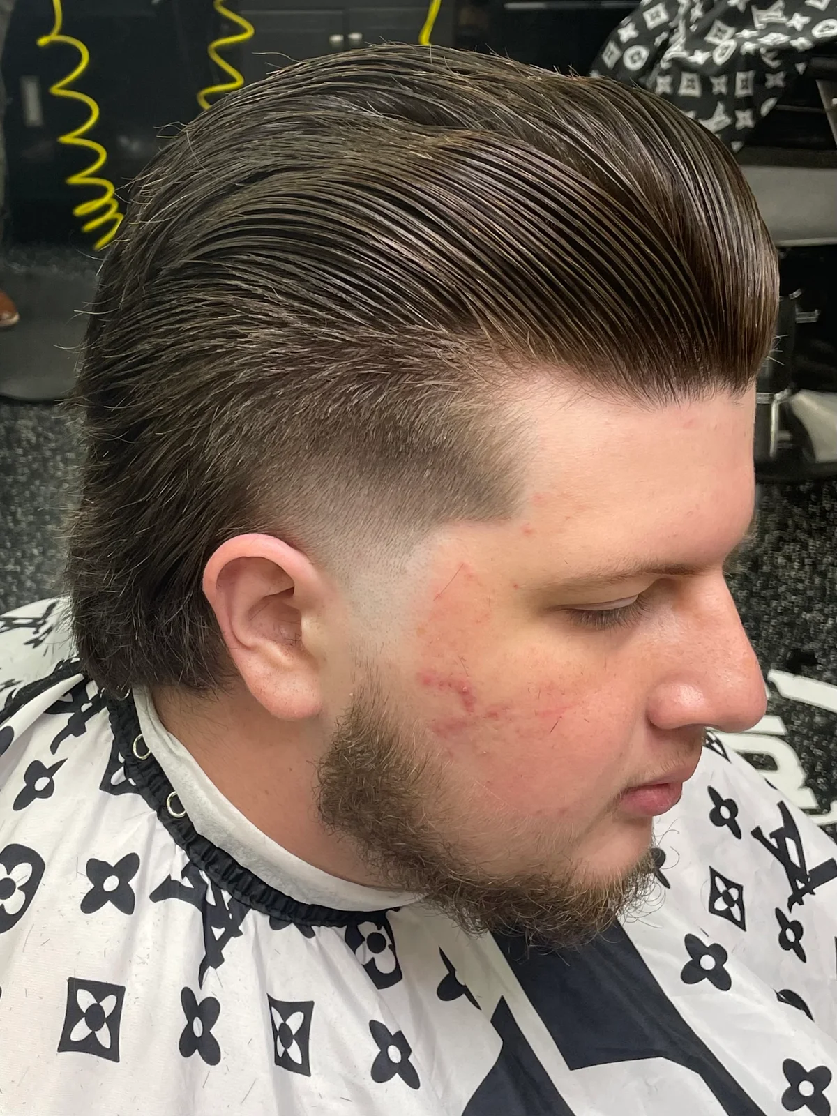 Swept-back texture & fade