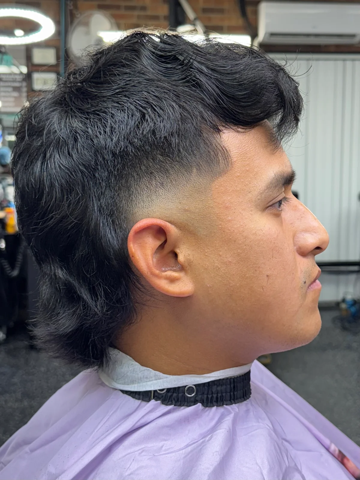 Textured mullet profile
