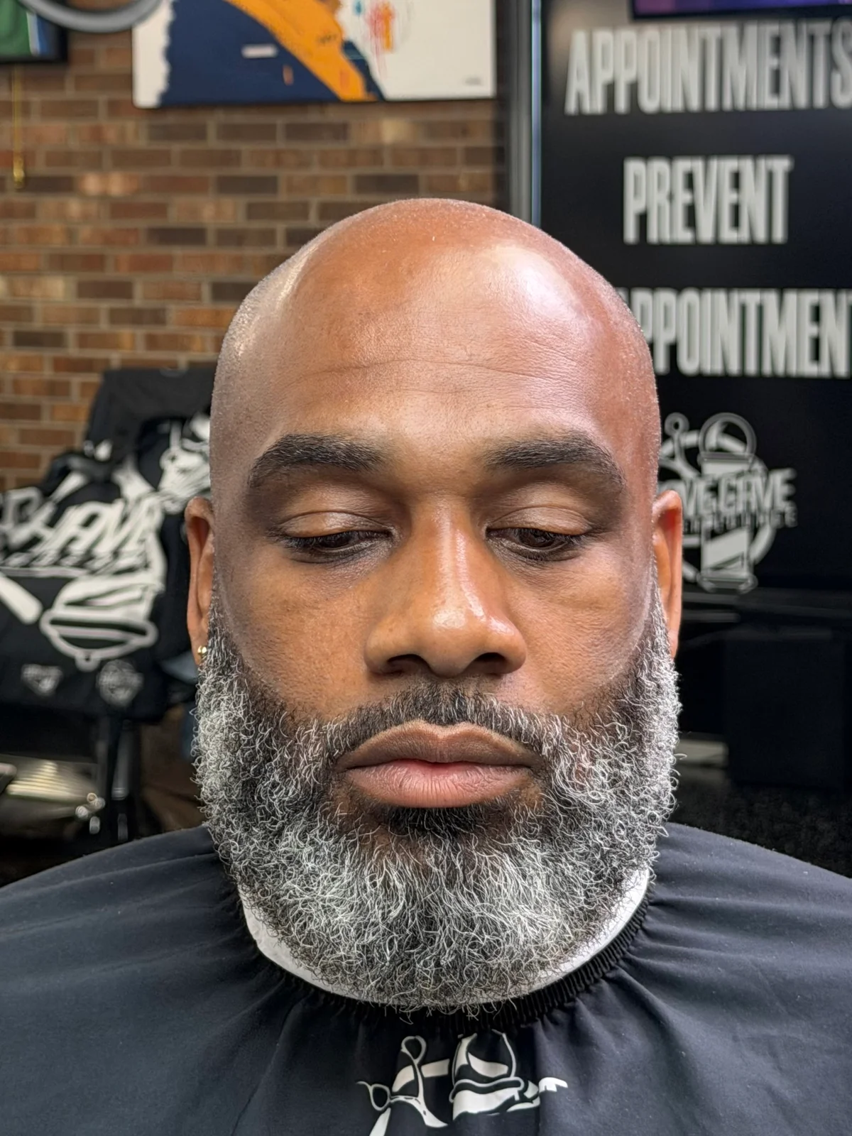 Gray beard & clean shave