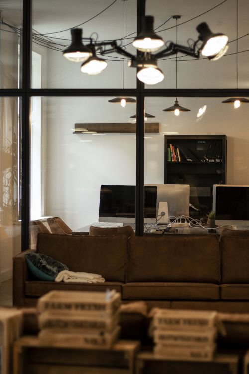 A warm, considered office interior